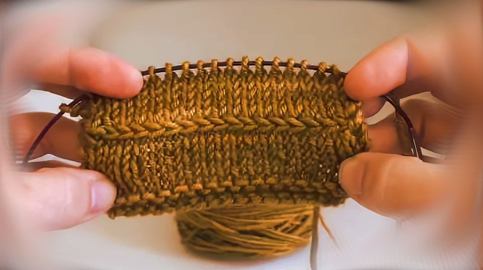 Эстонская косичка спицами