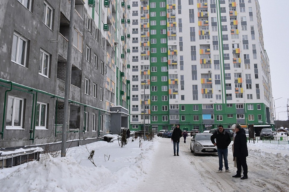    В пострадавшем от атаке БПЛА доме проводят ремонт Фото: администрация Твери