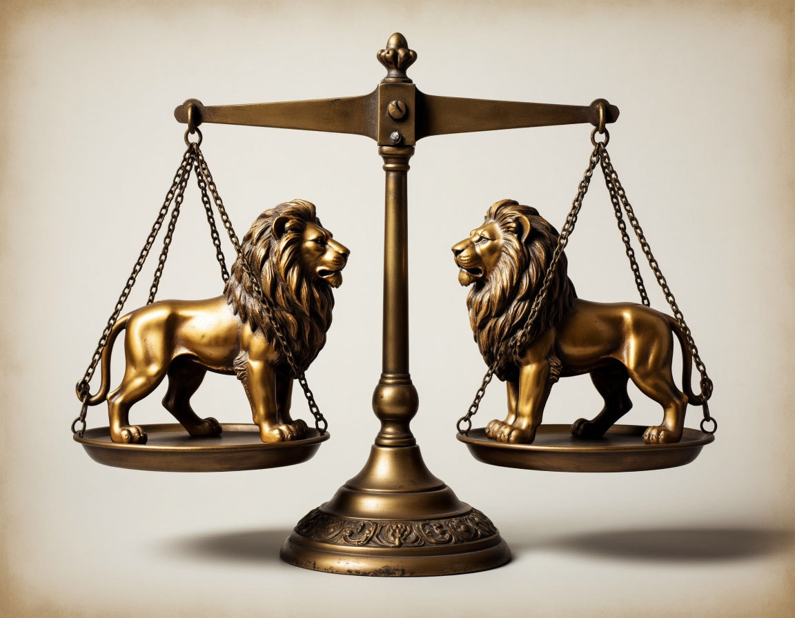 Львы на весах, генерация Алиса AI