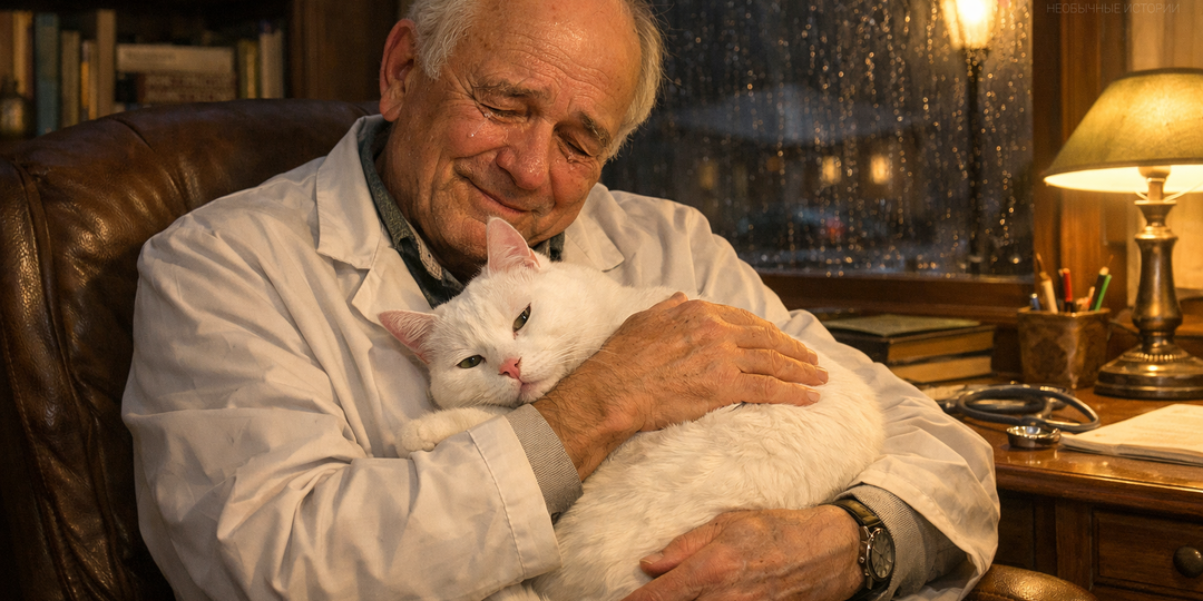 Ветеринар обнял уличного кота - и потерял дар речи от того, кем тот оказался