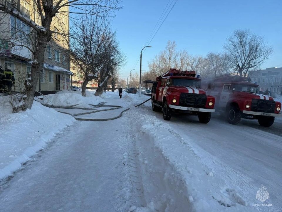   Пожар в Славгороде. Источник: ГУ МЧС по Алтайскому краю