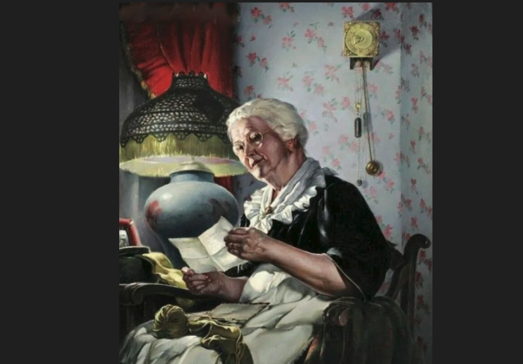 Присцилла Уоррен Робертс. "Бабушка, читающая письмо"