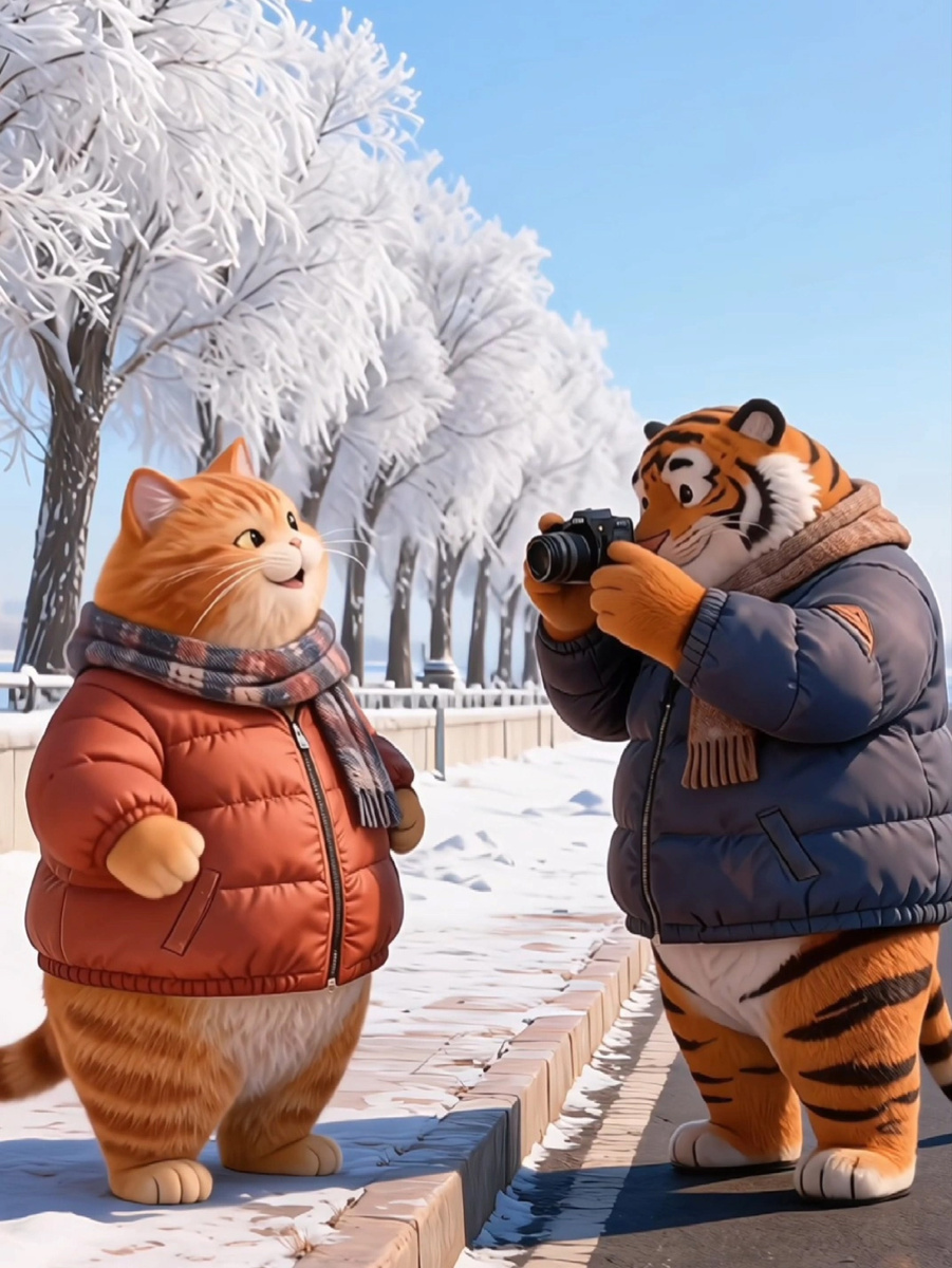 Имбирный кот и Тигр Вафель 