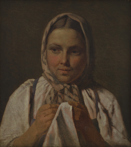 Алексей Гаврилович Венецианов "Крестьянская девушка". 