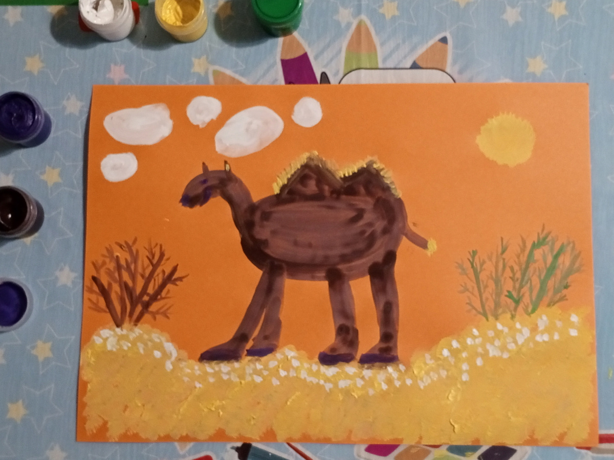 Картина изображение верблюда