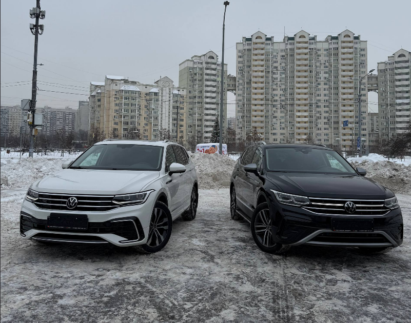 Белый - Tiguan L из Китая, черный - Allspace из Южной Кореи