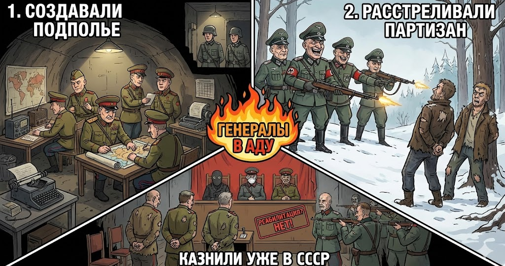 Советские генералы в фашистском аду: одни создавали подполье, другие расстреливали партизан, а третьих казнили уже в СССР...