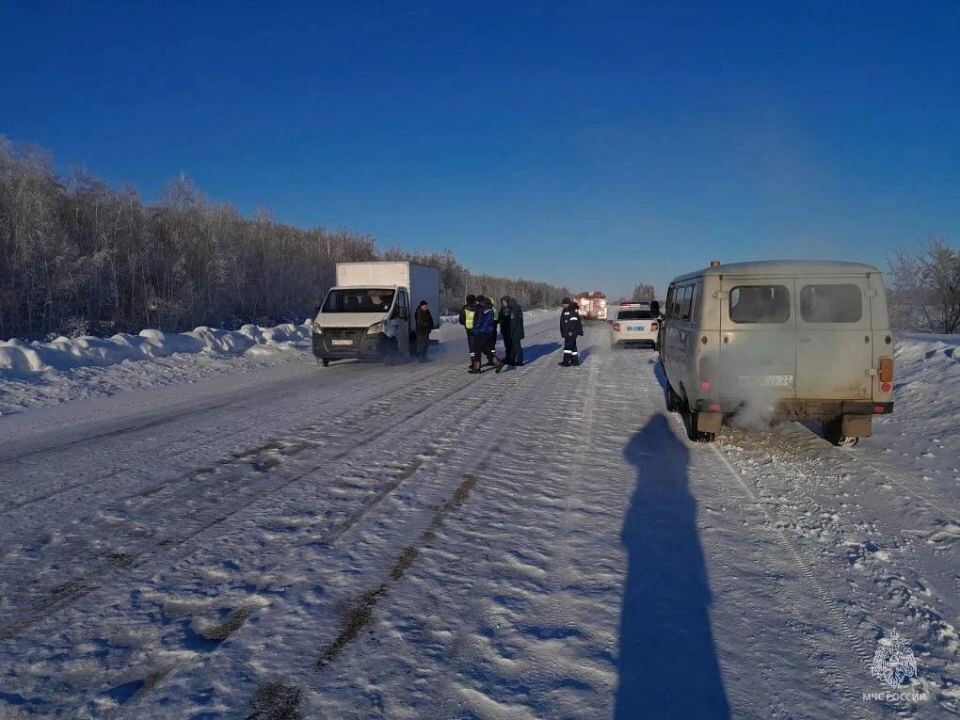    Водитель хлебовоза застрял на трассе. Источник: ГУ МЧС по Алтайскому краю