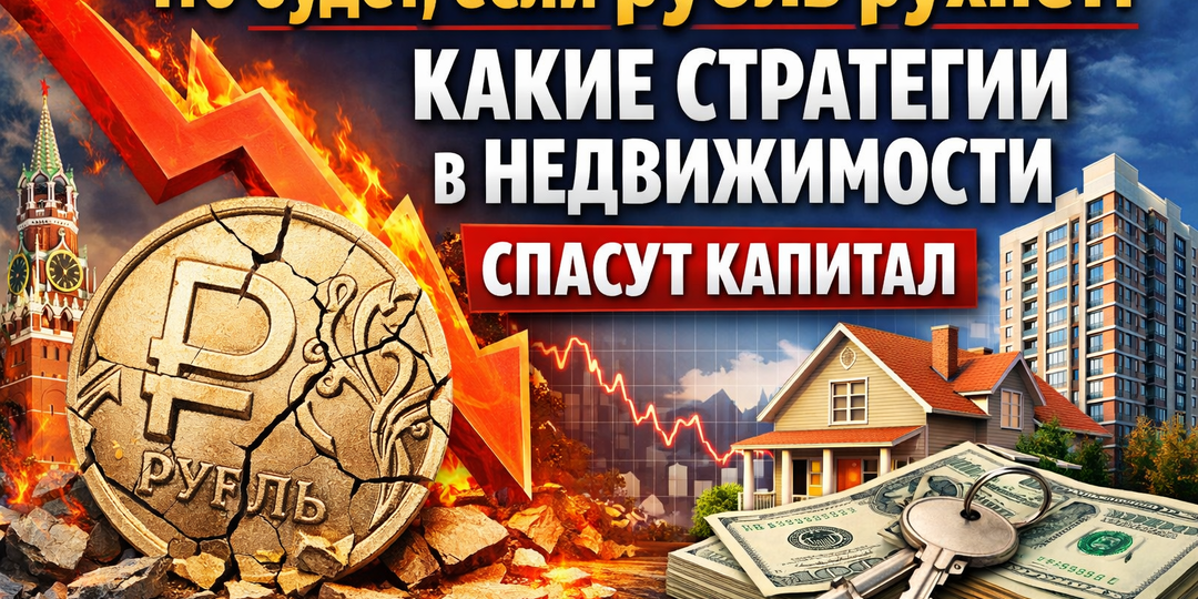 Что будет, если рубль рухнет: какие стратегии в недвижимости спасут капитал