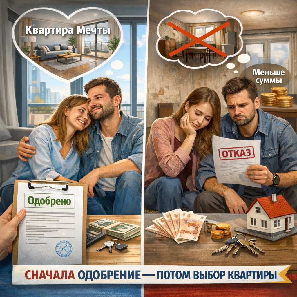 Сначала одобрение, потом - выбор квартиры 