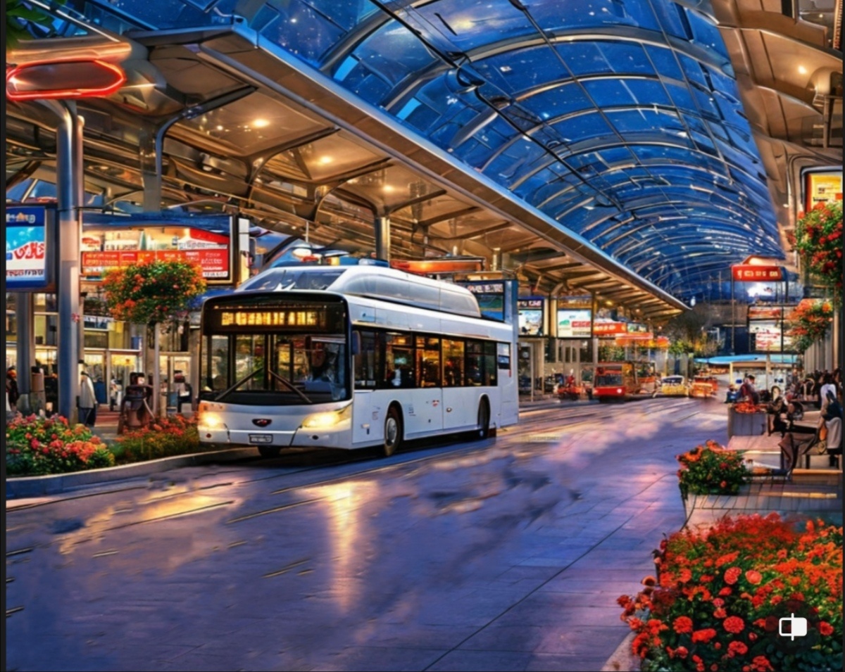 Автовокзал Порта-Питер (Генерация "Шедеврум")