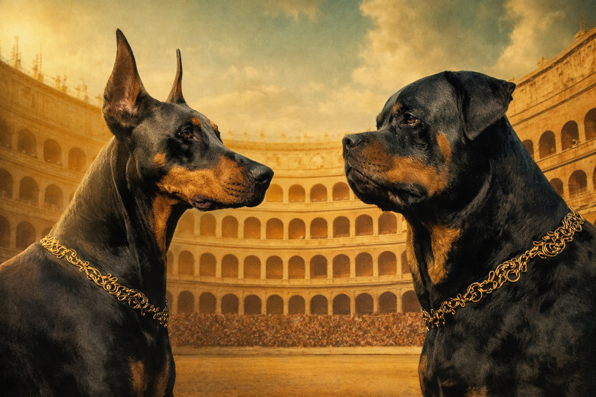 Доберман VS ротвейлер