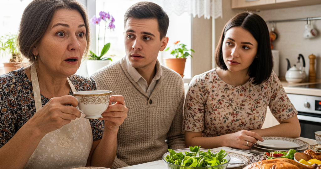 Сын привёл девушку на семейный ужин, и свекровь выбежала из комнаты в слезах