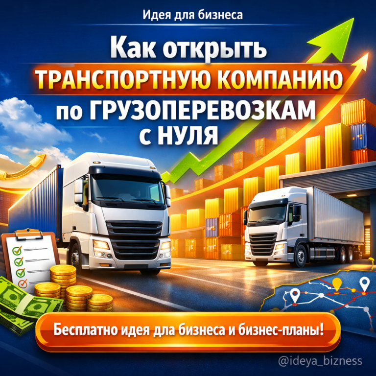    Бизнес-план: Как открыть транспортную компанию по грузоперевозкам с нуля admin