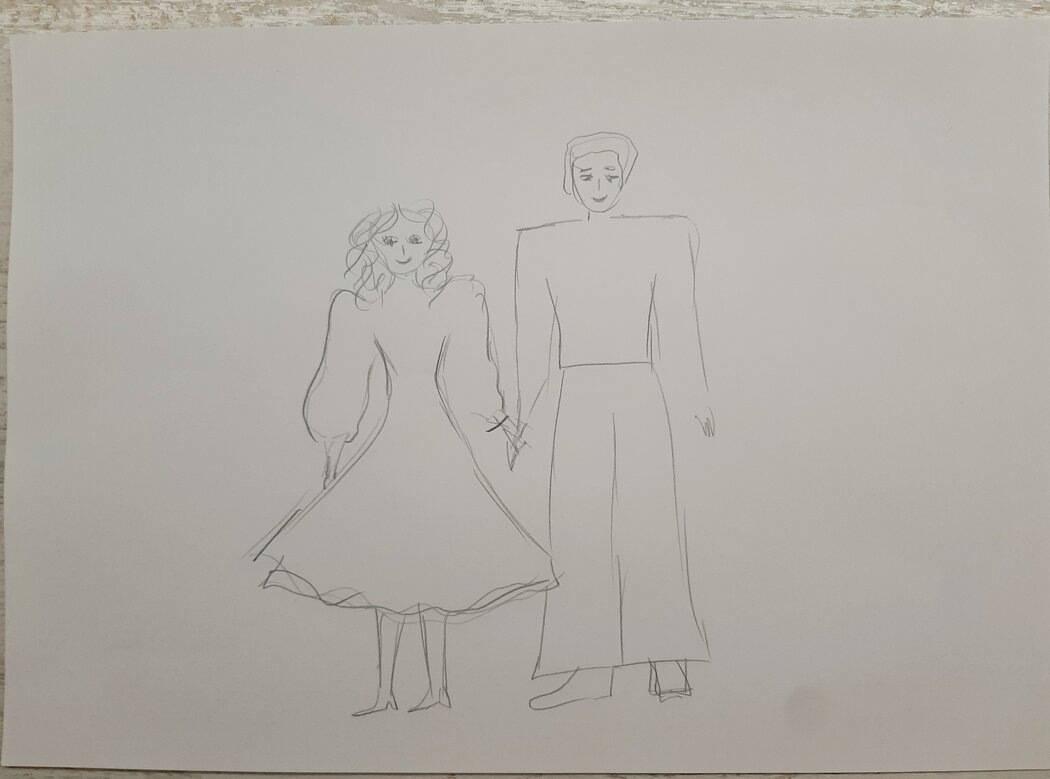 
Рисунок выполнен автором по мотивам рисунка клиентки.