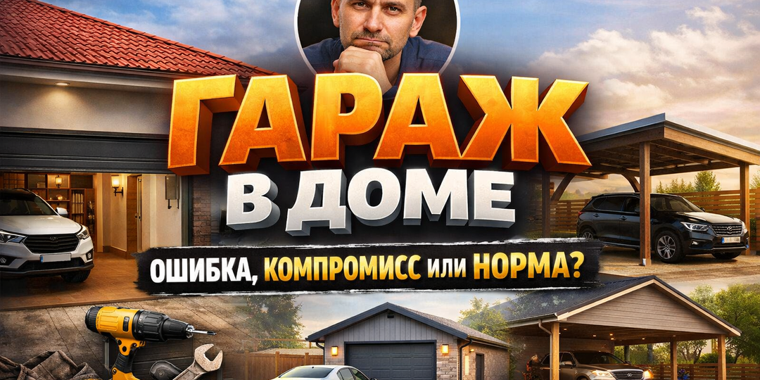 Гараж в доме — ошибка, компромисс или норма? Разбираю на личном опыте