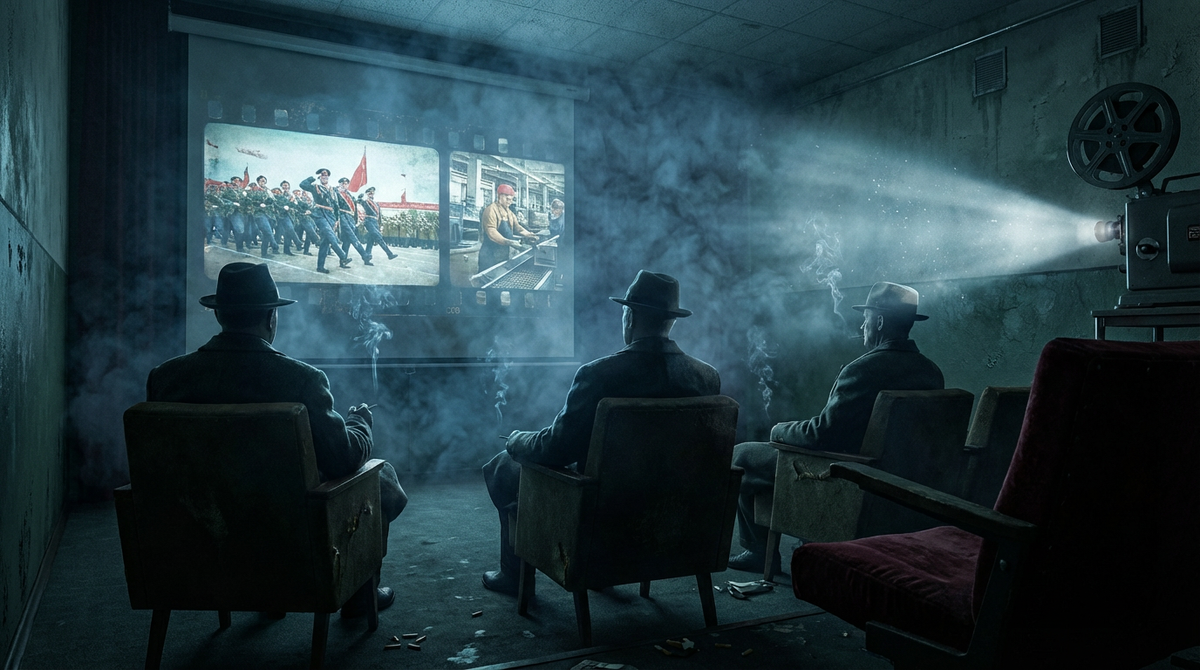 Худсовет в темном кинозале решает судьбу фильма.