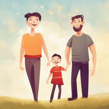 Так видит счастливую семью нейросеть Кандинский 2.2. По-моему, вполне логично: эти люди выглядят вполне счастливыми!

