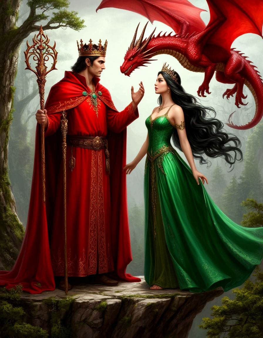 Форлор с Ядвигой в юности. Картинка создана ИИ.