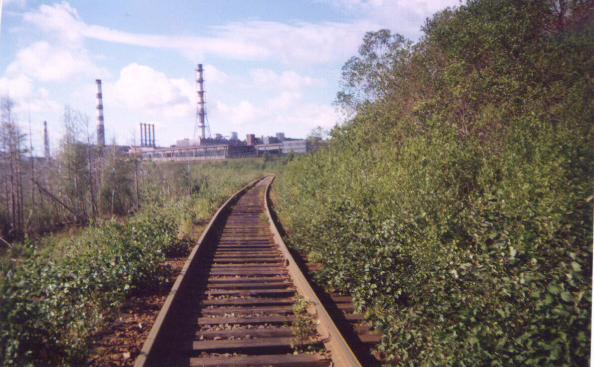 Надвоицкий алюминиевый завод (НАЗ), вид издалека