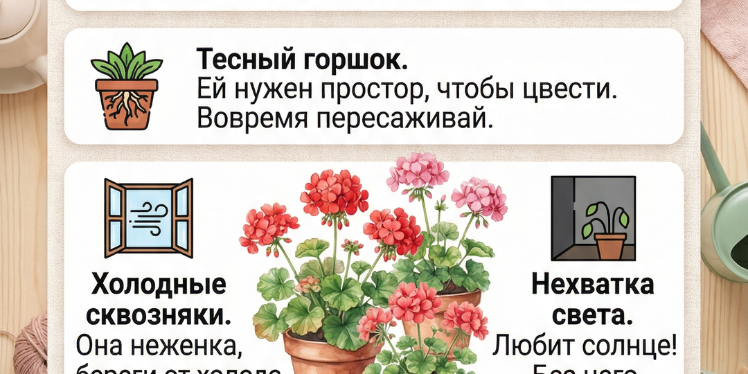 Основные ошибки при уходе за пеларгонией(геранью)