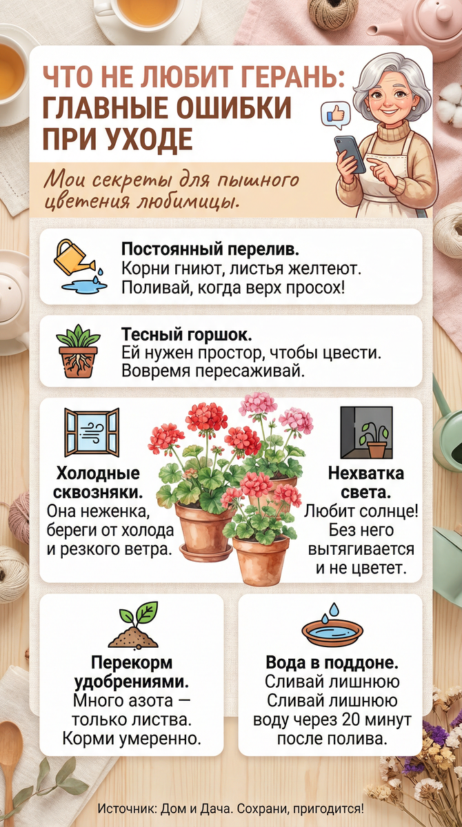 основные ошибки при выращивании герани!