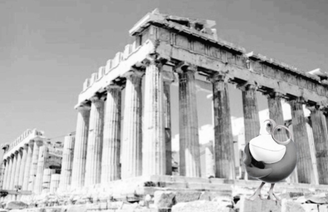 Откорректированное фото Афинского Акрополя и Карыча. 