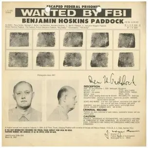 Отец Стивена Пэддока был в списке опасных преступников. Документ 1969 года