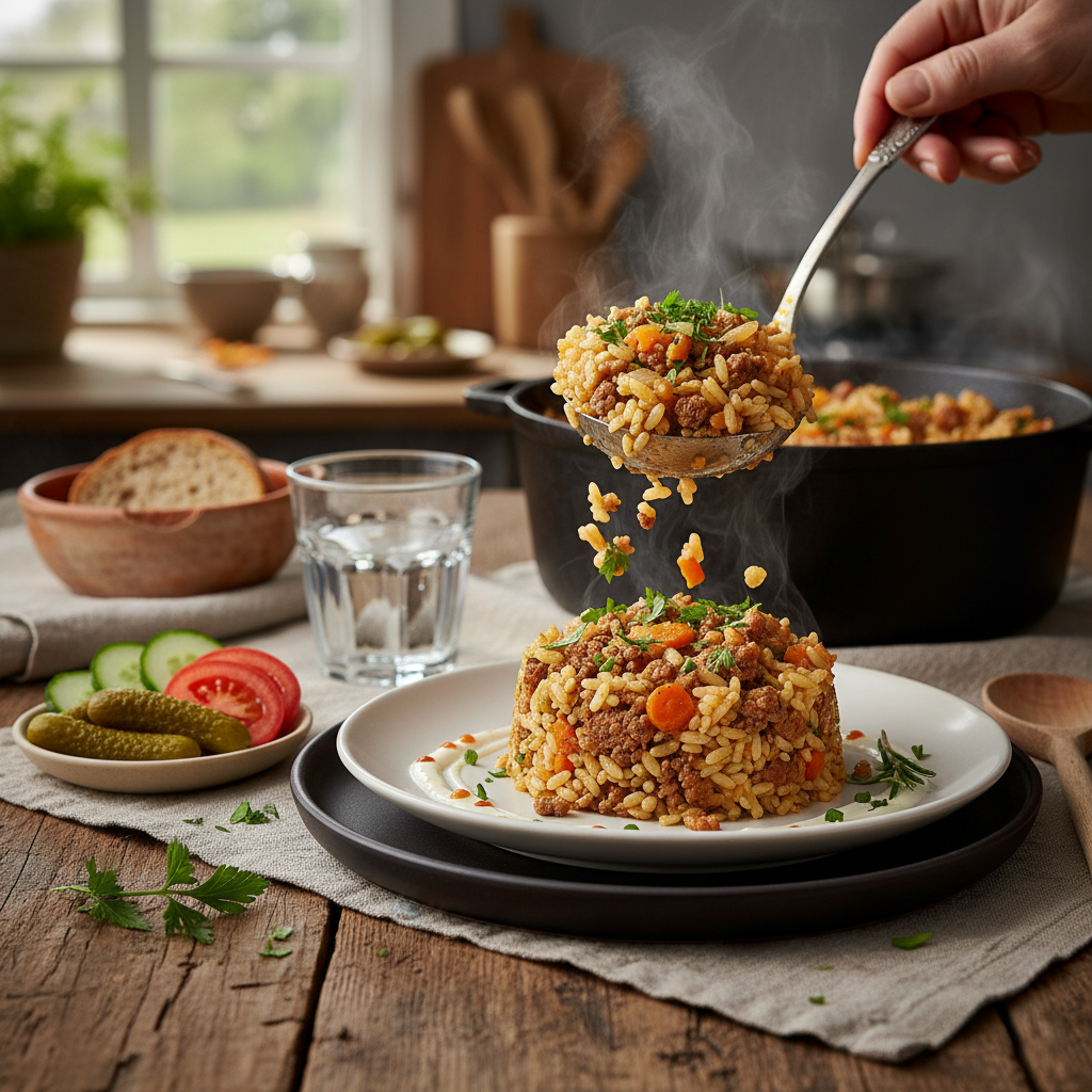 Ленивые Ёжики в Овощном Соусе