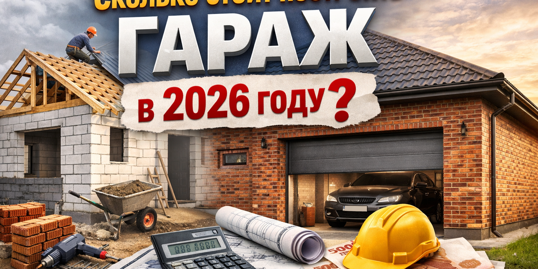 Сколько стоит построить гараж в 2026 году. Из чего сторить.