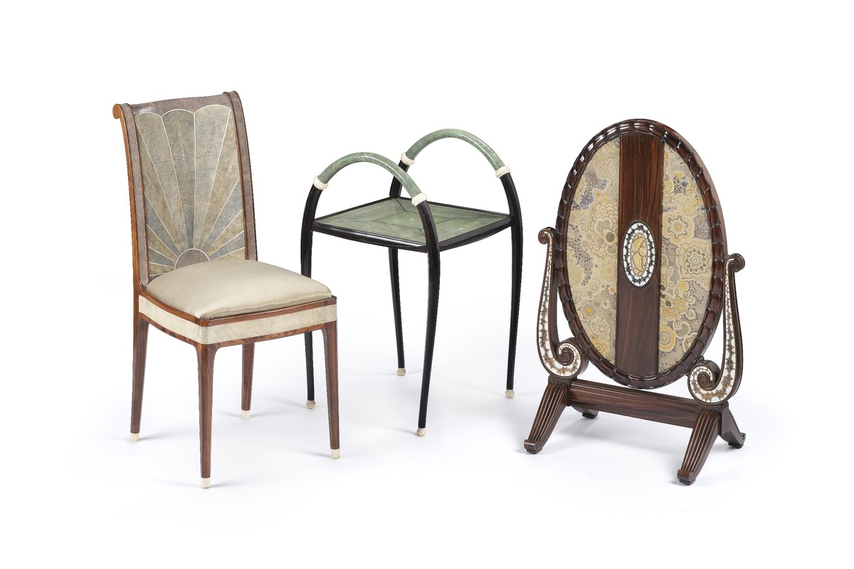 Стул и журнальный столик Клемана Руссо (1872-1950)