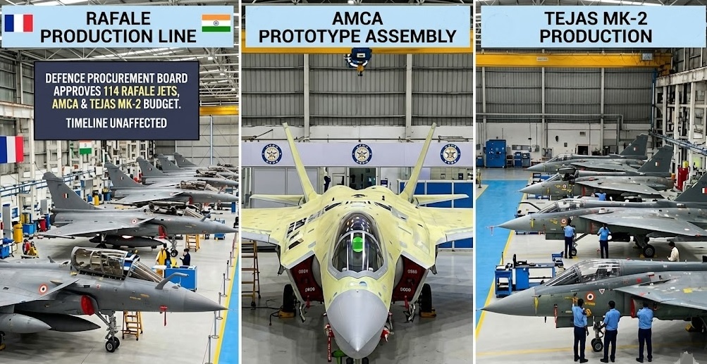 Совет по обороне Индии утвердил закупку 114 французских истребителей Rafale; бюджет и сроки закупок национальных AMCA и Tejas Mk-2 остаются без изменений. Фото: МО Индии и Dassault Aviation