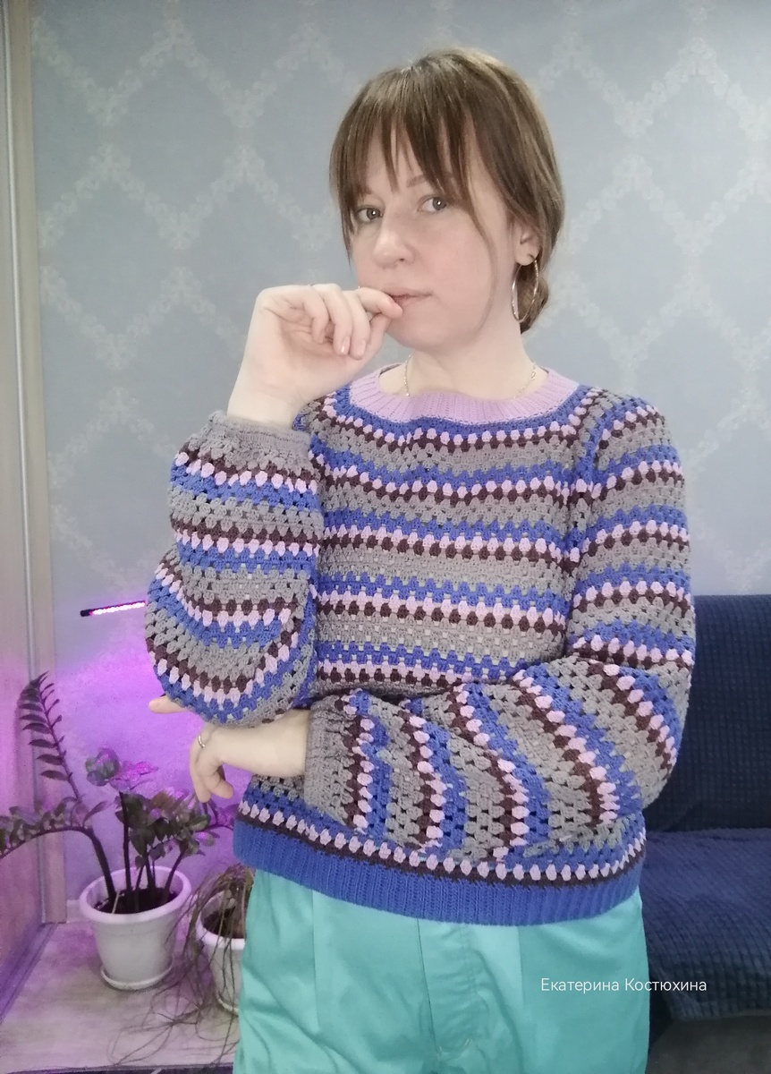 Кофта "Геометрия". Второй вариант кофты увидете в моем блоге!!! 