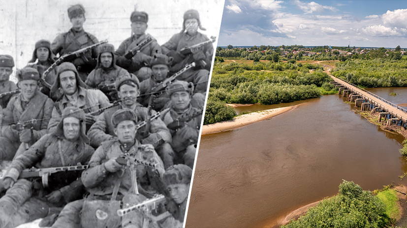     Военнослужащие 145-го стрелкового полка внутренних войск НКВД, освобождавшего Западную Украину и Польшу / река Случь  Общественное достояние / rosguard.gov.ru / Getty Images