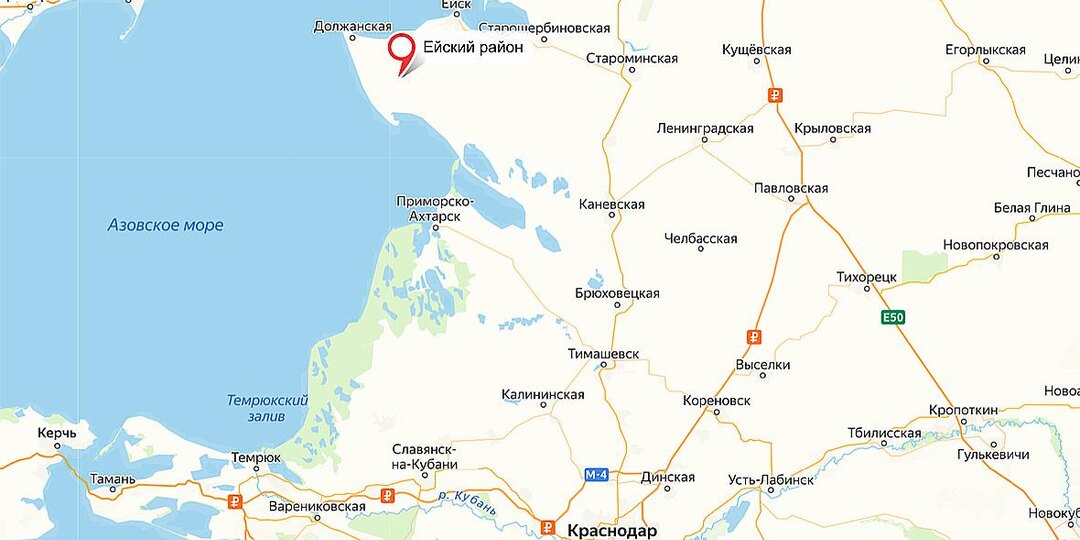 Ейский район Кубани остался без света из-за аварии