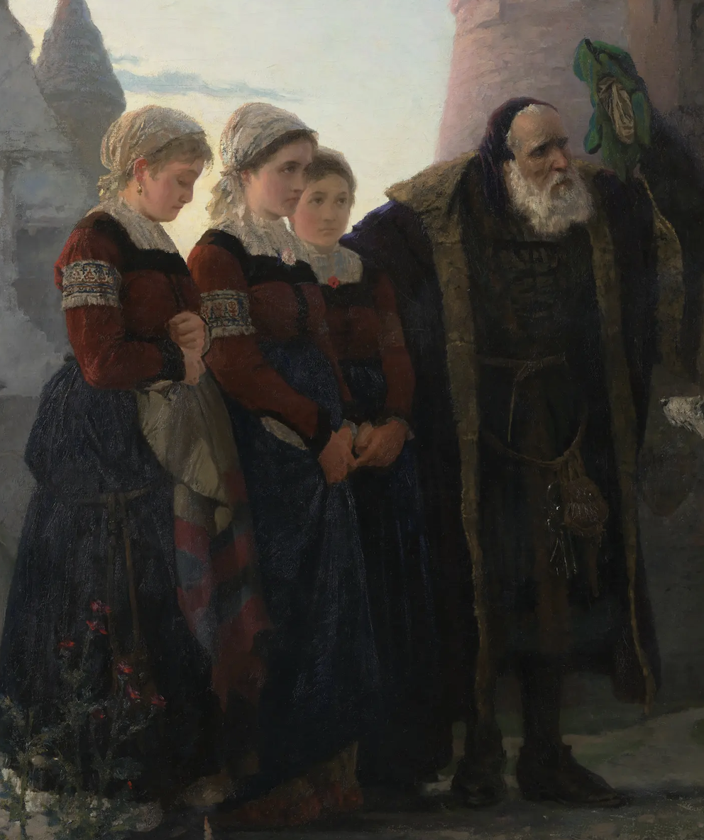 Василий Поленов, "Право господина", фрагмент картины