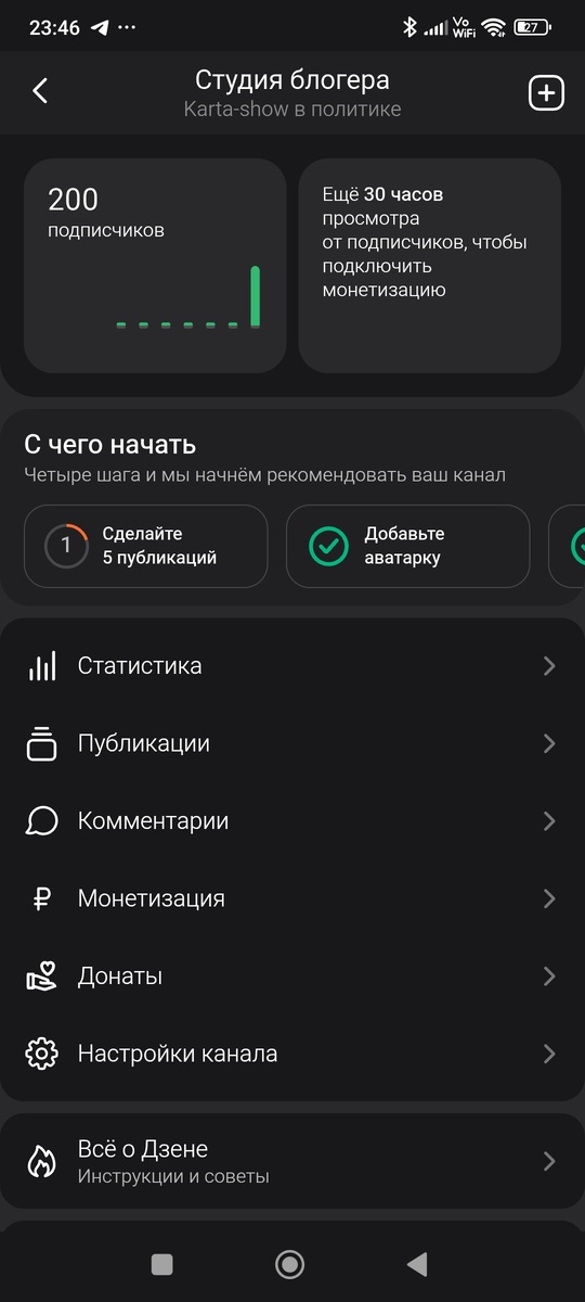 Скрин статистики из новой студии. 