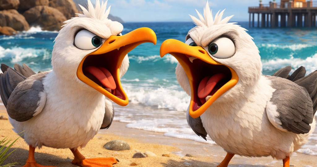 Сказка про чаек, которые вечно спорили