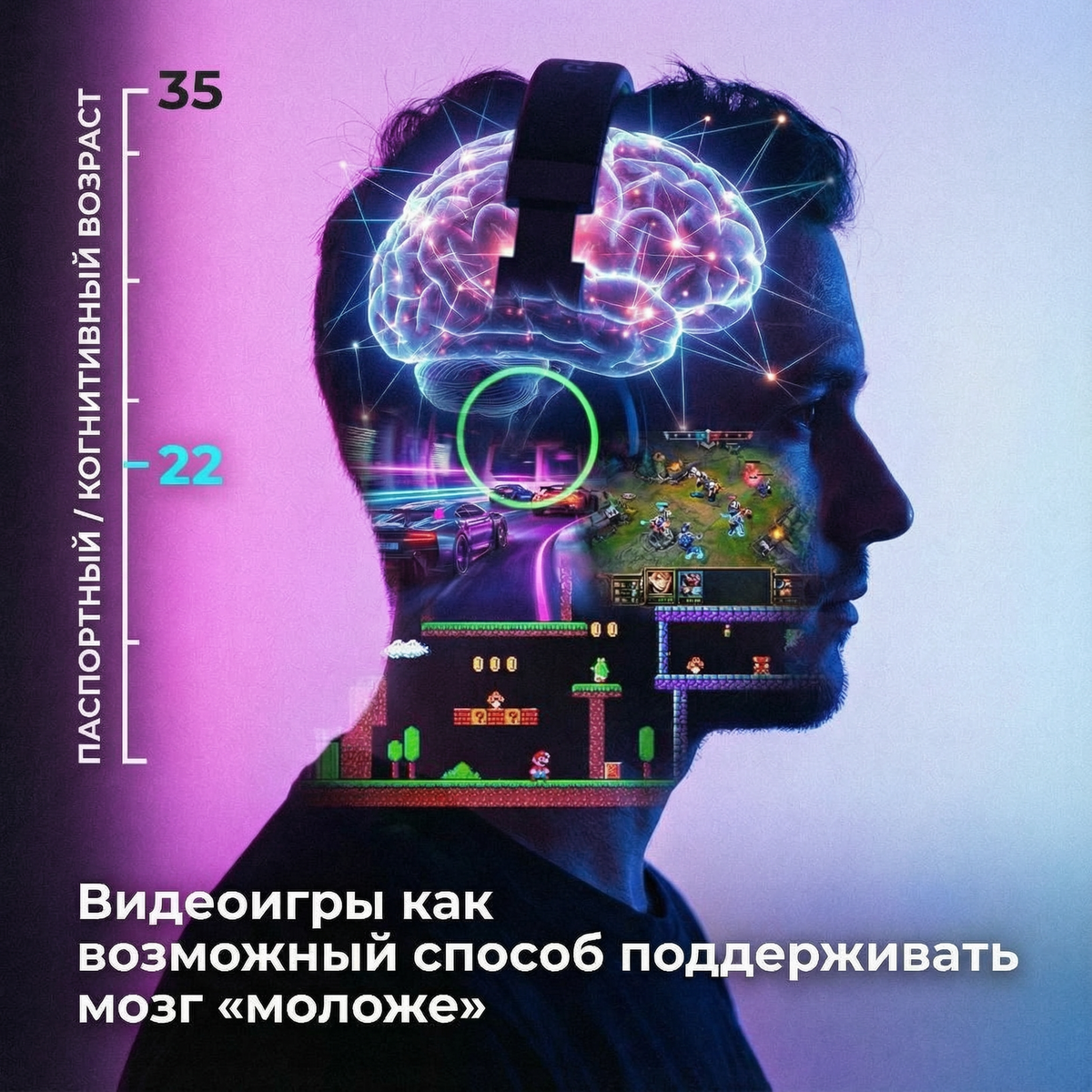 Играй — и молодей: 35 vs 22 года по когнитивному возрасту