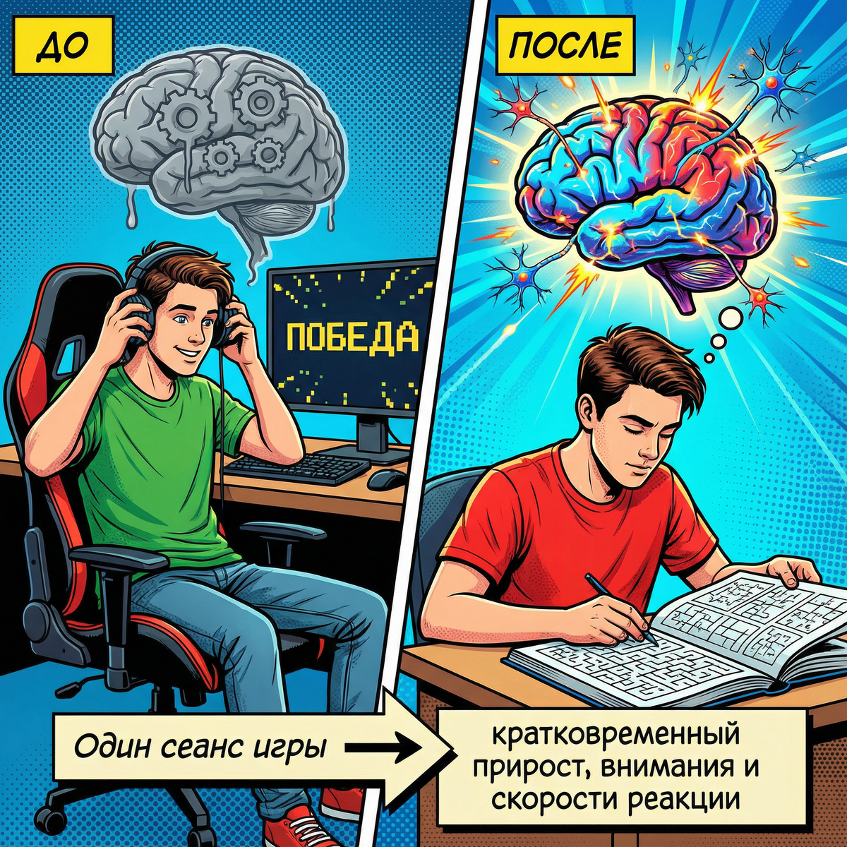 Поиграл — прокачал мозг: эффект одного сеанса