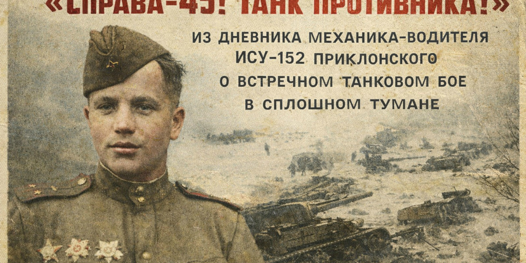 «Справа-45! Танк противника!»: из дневника механика-водителя ИСУ-152 Приклонского о встречном танковом бое в сплошном тумане