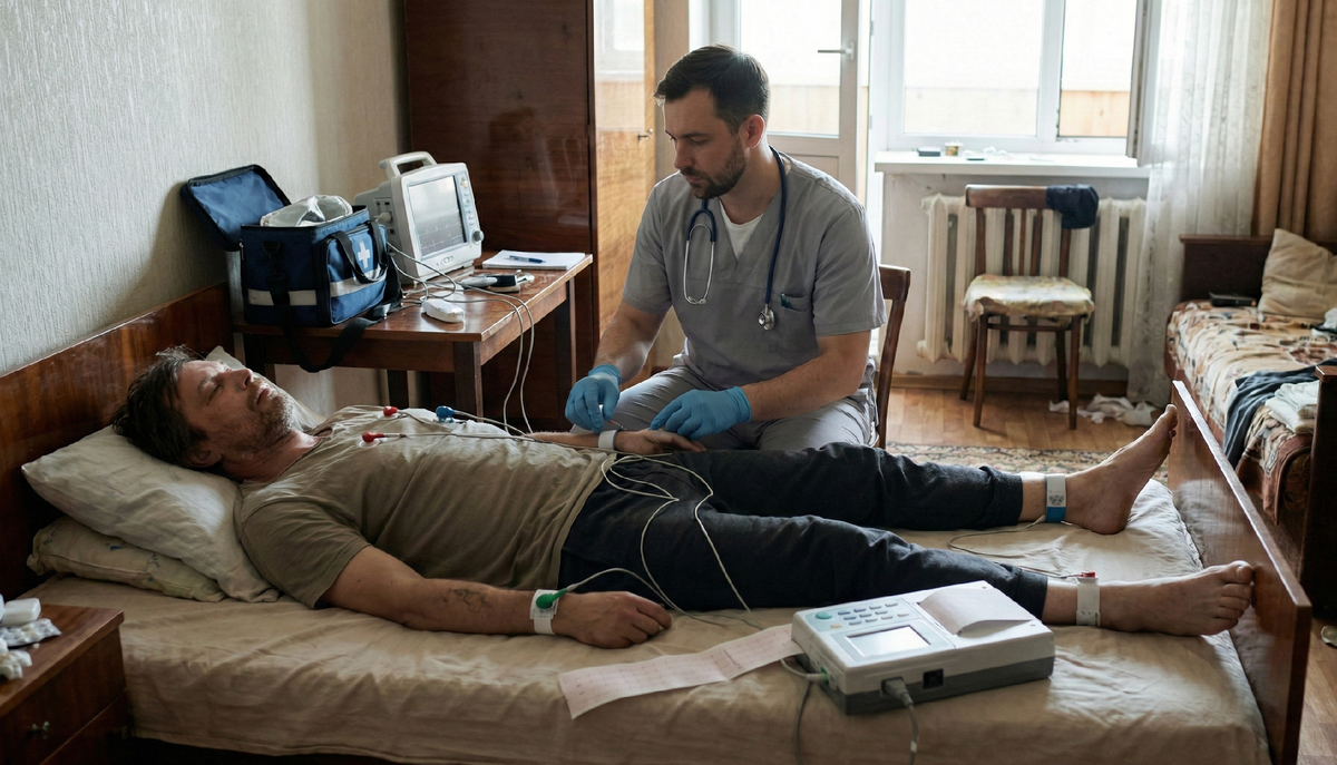 ЭКГ перед капельницей.