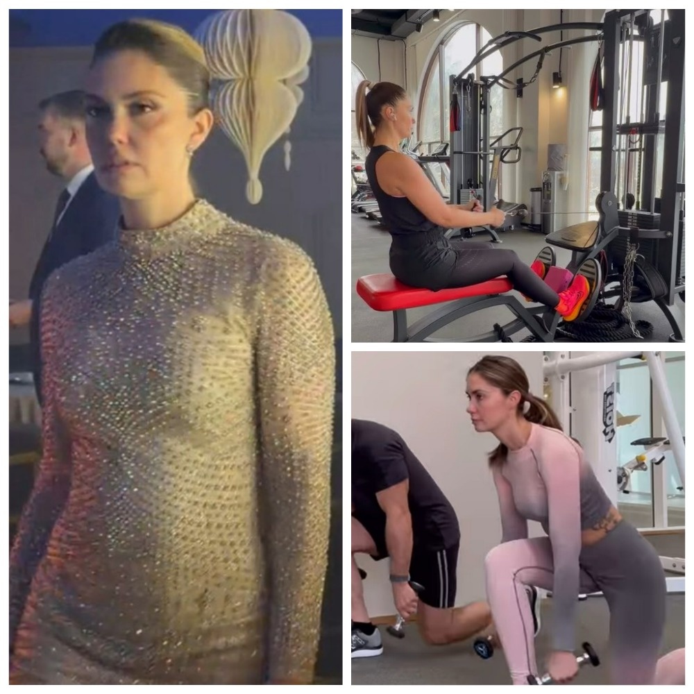 Обтягивающее платье, подчеркивающее фигуру, которую актриса сама недавно называла далекой от идеала. 