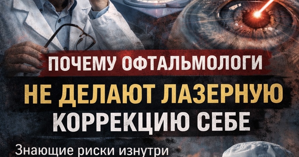 Почему офтальмологи не делают лазерную коррекцию себе и своим детям
