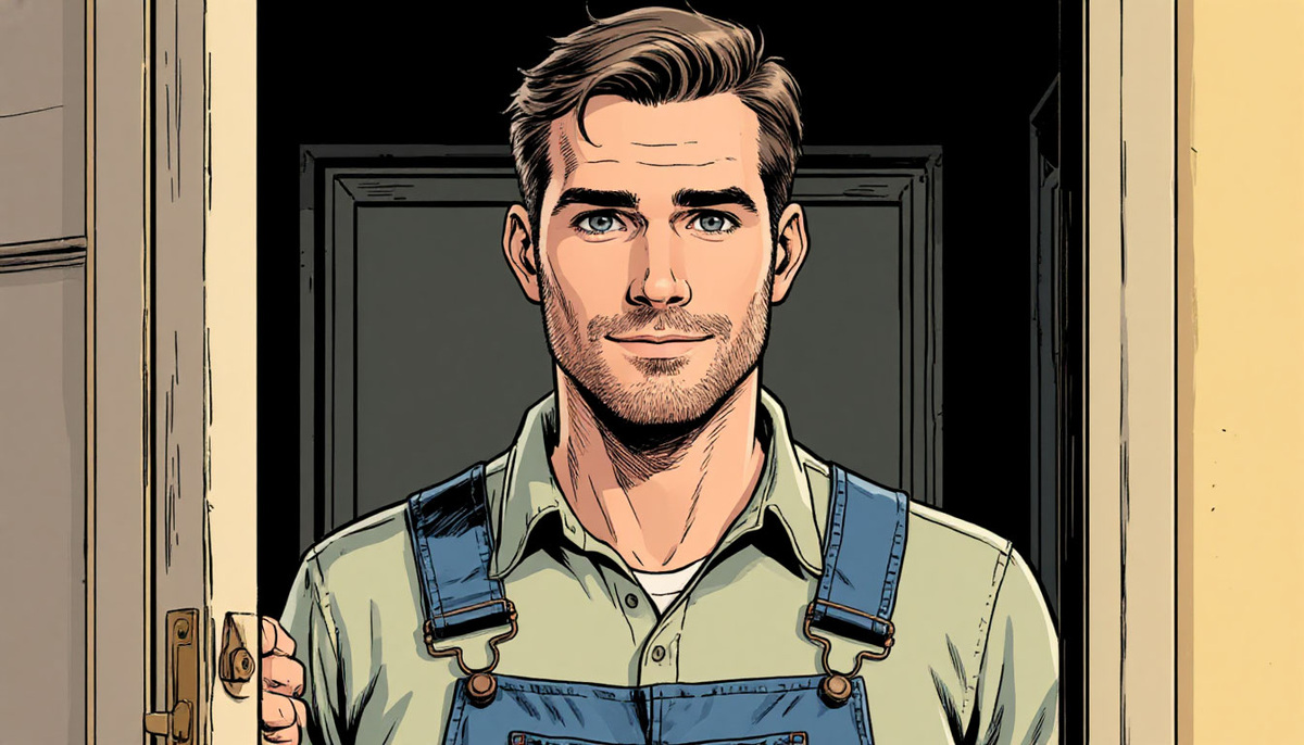 Как будто и не сосед, а актер какого-то старого романтичного фильма...