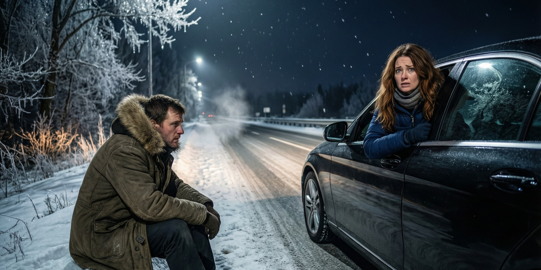 Беременная таксистка подобрала на трассе бездомного, а через месяц к ней приехал роскошный автомобиль