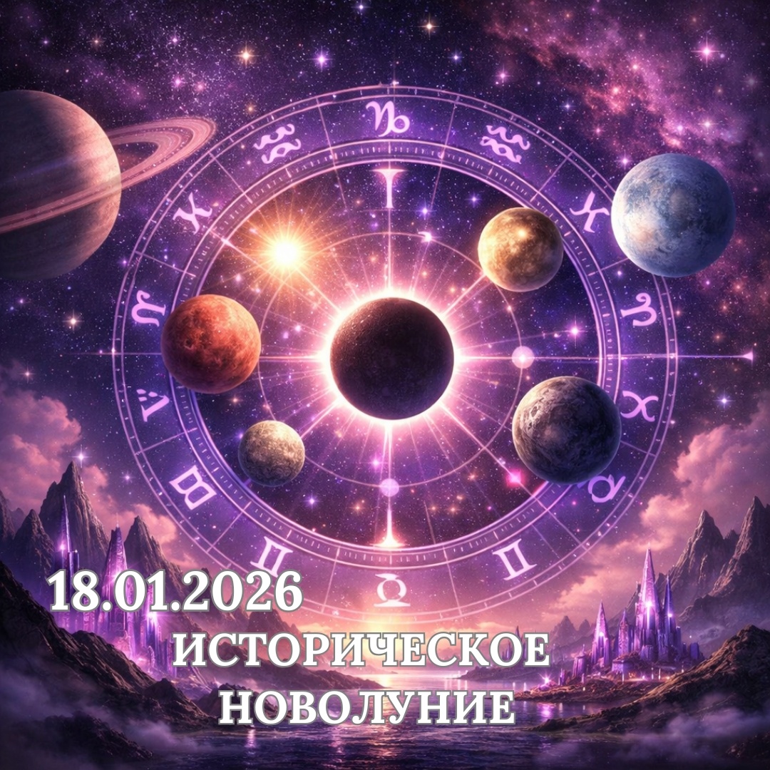Астропрогноз на Новолние 18 Января 2026. Астролог Екатерина Юдина 