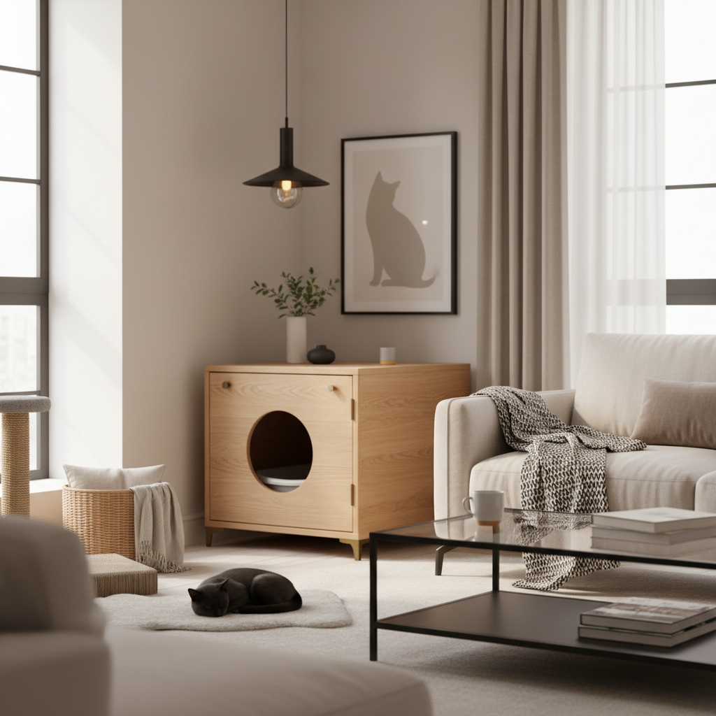 Дизайн или комфорт? Ищем место для лотка, которое не испортит вид квартиры и понравится коту