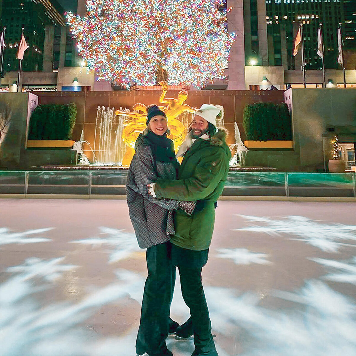    Киану и Александра Грант на катке в Нью-Йорке Соцсети Alexandra Grant