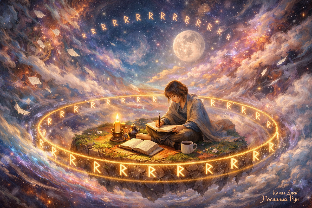 10-минутный рунический ритуал для саморазвития: маленький круг света среди космического шторма показывает, как руна Райдо и простые гадания на рунах помогают создать свой ежедневный ритуал на 10 минут, навести порядок в мыслях и продвинуться в саморазвитии даже в самой хаотичной жизни.